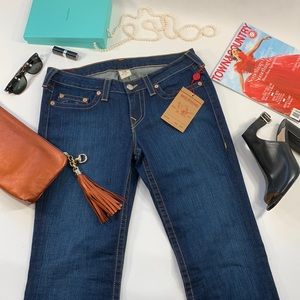 True Religion Carrie Skinny Knee Flare Jeans - Brand New with Tags!